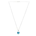 thumbnail image 3 of Collar Zvezda Heart color Bermuda Blue plata .925 Zvezda ZCO-HEAR14-BB, 3 of 4