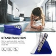 thumbnail image 6 of for Samsung Galaxy S23 FE 5G Case View Clear Smart Window Leather for Samsung S23 FE Case Slim Mirror Hard PC Kickstand Luxury Flip Shockproof Galaxy S23 FE Cover Protective (Blue), 6 of 14