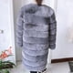 thumbnail image 5 of LHXDW-abrigo largo de piel sintética de zorro para mujer, chaqueta mullida de alta calidad, 90CM de largo, Invierno, 5 of 5