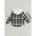 thumbnail image 4 of GXFC Little Boys Fall Plaid Shacket 3T 4T 5T 6T 7T 8T Kids Boys Long Sleeve Hooded Collar Jacket Outerwear Casual Coat Clothes Top for Children Boys ,Spring Autumn, 4 of 7