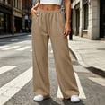 thumbnail image 6 of Horkkom Baggy Sweatpants Wide Leg High Waist Drawstring Solid Color Pants for Women Fall and Winter Joggers Hiking Pants XXL, 6 of 7