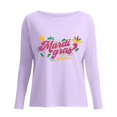 thumbnail image 7 of Outfmvch 3/4 Length Sleeve Womens Tunic Holiday Party Outfits Graphic Tees for Women 3/4 Length Sleeve Womens Tops Plain Shirts for Women Mardi Gras Shirts for Women 3/4 Sleeve Tunic Tops Blue L, 7 of 7