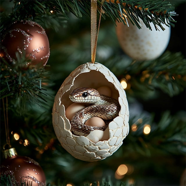 Granja Feliz Navidad Huevos de Navidad Animales Bebé Patos Dinosaurio Serpiente Huevos Adornos de Navidad Colgante de Árbol de Navidad