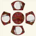 thumbnail image 2 of Mola de Panama Bird Flower Round Table Placemats Set Of 5 Wedge Table Mats Washable Heat Resistant Place Mat For Dining Table Kitchen Farmhouse Restaurant, 2 of 6