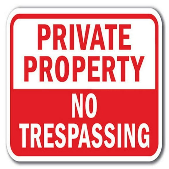 SignMission A-1218 Private Prop - P P No T 12 x 18 in. Private Property No Trespassing Heavy Gauge Aluminum Sign