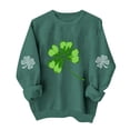 thumbnail image 3 of TaTaai Womens Crewneck Fleece Sweatshirt Long Sleeve St Patricks Day Print Casual Pullover Loose Fit Holiday Winter Top Gift, 3 of 6