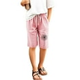 thumbnail image 4 of Xijirk Girls Shorts,Kids Comfort Shorts Elastic Waist Solid Color Casual Lightweight Pocketed Clothing Girls Shorts for All Day Wear,Shorts for Girls,Pink,7-8 Years, 4 of 4