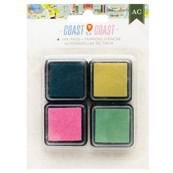 American Crafts Coast-to-Coast Ink Pads-4/Pkg
