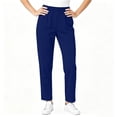 thumbnail image 5 of Utoimkio Women's Scrub Pants Elastic Drawstring Waist Straight Leg Trousers with Side Cargo Pocket Stretch Fabric for Medical Nurse Uniform, 5 of 6