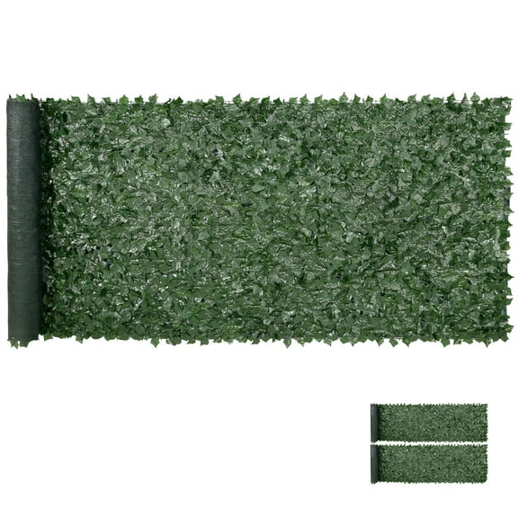VEVOR Ivy Privacy Fence, 59 x 158in Artificial Green Wall Screen, Greenery Ivy Fence w/ Mesh Cloth Backing and Strengthened Joint, Faux Hedges Vine Leaf Decoration for Outdoor Garden, Yard, Balcony