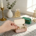 thumbnail image 3 of TAIMY Mini Travel Jewelry Case, Velvet Small Travel Jewelry Box, Portable Jewelry Travel Organizer Box for Rings Earrings Necklaces, Gifts for Women Girls(Pink Lavender), 3 of 6