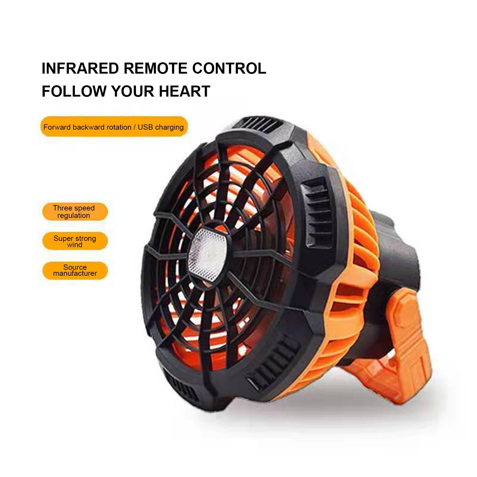 maxiaoxia Camping Fan With LED Lantern 5200mAh Rechargeable Portable Tent Fan With Remote Portable Cooling Fan Chill Fans for Home Outdoor