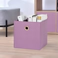 thumbnail image 2 of Mainstays Collapsible Fabric Cube Storage Bins (10.5" x 10.5"), 4 Pack, Lilac Bloom, 2 of 6
