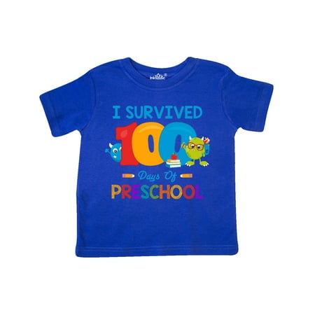 

Inktastic Survived 100 PreK Gift Toddler Boy or Toddler Girl T-Shirt