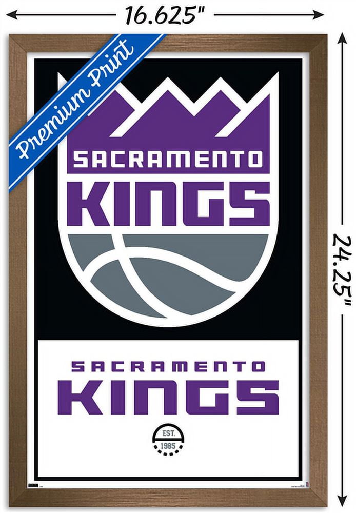 NBA Sacramento Kings - Logo 21 Wall Poster, 14.725" x 22.375", Framed