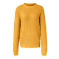 thumbnail image 4 of Fsqjgq Sweaters for Women Yellow Pullover Tops Women's Cardigan Oversized Crewneck Sweaters Long Sleeve Casual Ribbed Knit Winter Clothes Pullover Sweaters Blouse Top Women's Fashion Cardigan, 4 of 4