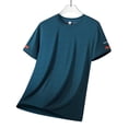 thumbnail image 5 of Ceisia Men's Short Sleeve Performance T-Shirt Solid Color Athletic Outdoor Running Gym Top Moisture Wicking Quick Dry Crewneck Gifts for Father Blue 2X, 5 of 9
