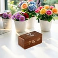 thumbnail image 5 of Tong LED Digital Clock Sound Control Function Date Temperature Display For Bedroom Home Brown, 5 of 5