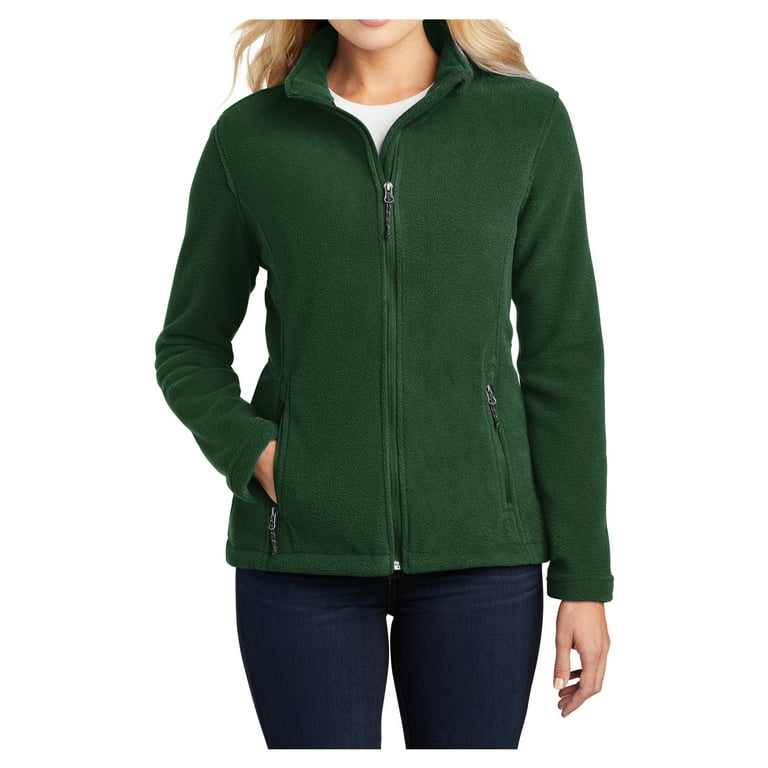 Womens Value Fleece Polyester Jacket Forest Green X-Small