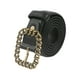 thumbnail image 1 of Cinturón Retro Simple de Cadena con Hebilla Cuadrada para Vestido Abrigo Cinturones Decorativos 103x2.8cm/40.5x1.1" Negro, 1 of 6