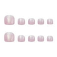 thumbnail image 1 of Acrylic Glossy Pink Toenails Press On Nails with Sequins, 1 of 5