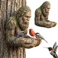 thumbnail image 4 of Resin Waterproof Tree-Hanging Outdoor Sculpture Bird Feeder, Bigfoot Shape, with Hidden Keyhole Hook, Backyard Garden Art Decoration, Suitable for Outdoor Backyard, Terrace and Porch (Sasquatch), 4 of 9