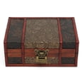 thumbnail image 1 of grande Bloqueo de joyeria baratija Caja de regalo de madera hecha a mano del almacenamiento de la vendimia, 1 of 1