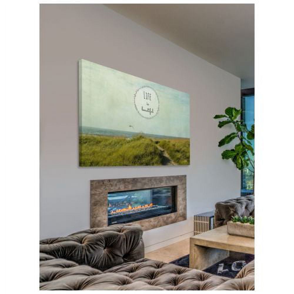 "Life Is Beautiful 2 Text" Painting Print on Wrapped Canvas