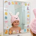 thumbnail image 4 of Pink 7.87×9.84 Incheaster Bunny Kids Hair Drying Cap Soft Thick Absorbent Quick Dry Shower Cap For Children Bathroom Bathing And Home Daily Use, 4 of 7