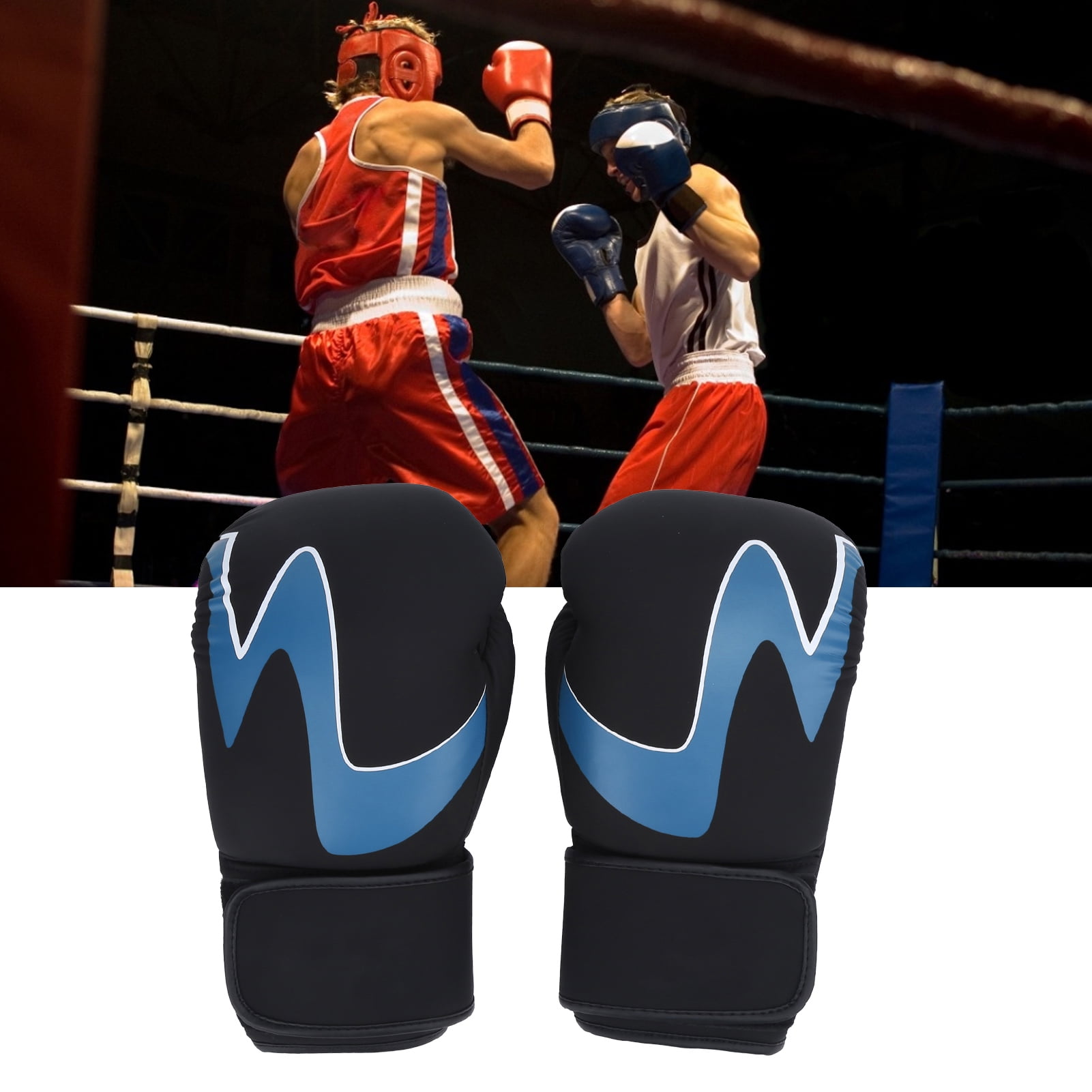 NFTIGB Pro Series Premium Boxing Gloves Unisex 12 oz (12 oz / 340 g) Training Sparring Heavy Bag Gear Blue