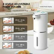 ALLJOY Automatic Soap Dispenser,Foaming Soap Dispenser Bathroom 12.8oz/380ML Rechargeable Wall Mount Touchless Foam Hand Soap Dispenser for Bathroom Kitchen