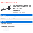 thumbnail image 2 of Turn Signal Switch - Compatible with 2003 - 2006 Chevy Silverado 1500 2004 2005, 2 of 2