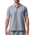 thumbnail image 2 of Kalauyu Mens Short Sleeve Golf Shirts Turn Down Collared with Button Casual Breathable Golf Summer Tops, 2 of 5