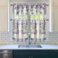 thumbnail image 3 of Kitchen Curtains 36 Inch Short - 3 Panel Set with Colorful Butterfly Floral Pattern, Rod Pocket Window Curtain, 100% Polyester for Butterfly Lovers, Farmhouse, Kitchen, Bedroom, Easy Wash, 3 of 6