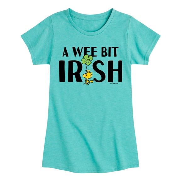 Peanuts - Wee Bit Irish - Toddler and Youth Girls Short Sleeve Graphic T-Shirt