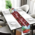 thumbnail image 2 of Christmas Table Runner Linen Decorative Table Cloth with Tassels for Washable Wrinkle Resistant Table Runners for Christmas Party Dinner, Xmas Theme Dining Room, 14X71 Inches, 2 of 4