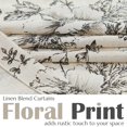 thumbnail image 3 of Jalón Floral de Lino Jinchan 36 cm Estilo Campo Negro sobre Beige, 3 of 7