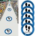 thumbnail image 1 of Coofit 5PCS Floor Sign Waterproof Universal Adhesive Social Distancing Floor Decal, 1 of 10