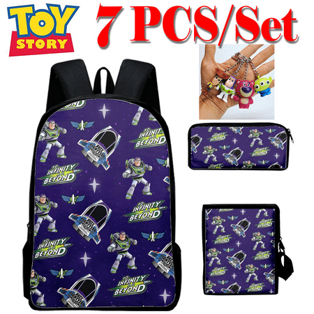 

Toy Story Lotso Woody Buzz Lightyear Bag Pendant Kawaii Backpack 3D Print Shoolbag+ Keychain For Birthday Gift