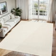 thumbnail image 3 of Garvee 8'x10' Solid Area Rugs, Washable Modern Accent Rugs Foldable Printed Indoor Rug Carpet, Stain-Resistant Soft Low Pile Floor Mat for Living Room Bedroom Offices, Beige, 3 of 8