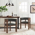 thumbnail image 7 of Dycanpo 28" Mid-Century Modern Dining Chairs Set of 2, Wooden Dining Chairs for Living Room Kitchen, Faux Leather, 7 of 7