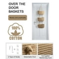thumbnail image 2 of TeoKJ Over The Door Hanging Baskets 3 Tier Hanging Wall Basket Decorative Organizer for Living Room Bathroom - Khaki, 2 of 8