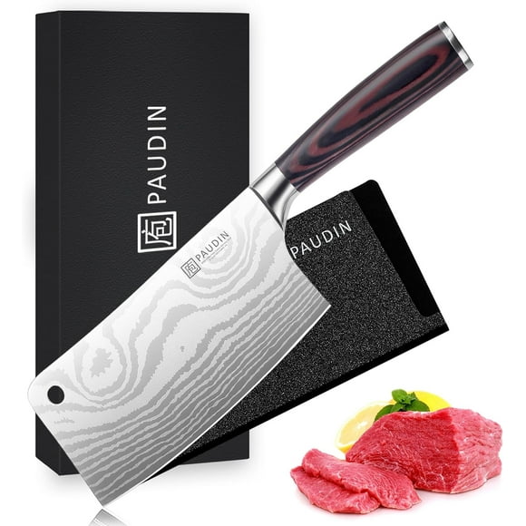Kitchen Chef Knife Butcher Knife for Meat Cutting, Cleaver Knife, Meat Cleaver with Forged Blade & Wooden Handle, Meat Knife Butcher for Meat Cutting Vegetable Slicing, Best Gift