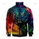 thumbnail image 3 of Chaqueta de manga larga con estampado de tigre en 3D para hombre y mujer, estilo vintage, con solapa y cremallera, unisex, de gran tamaño, 2024, 3 of 5