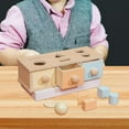 thumbnail image 4 of Caja de monedas Juguete educativo temprano Juguete de aprendizaje preescolar Materiales de aprendizaje Materiales para pequeños para Hugo Juguetes de madera Montessori, 4 of 8