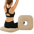 thumbnail image 5 of Hvmvliv 17.7X17.7X3.94in Comfortable Ergonomic Donut Cushion with Foam,Breathable Non-Slip Hip Pillow,U-Shaped Cutout for Pressure Relief,Suitable for Office,Car Seat,Wheelchair Beige, 5 of 9