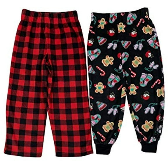 Cuddl Duds 2-Pack Sleep Pants, Red/Black Size Small