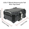 thumbnail image 2 of LABLT 22L-T Black Motorcycle Tail Box Top Case, Aluminum Alloy Motorcycle Top Case Tail Box with Wide Space & Cool Appearance Motorcycle Trunk Tour Tail Box Secure & Durable, 2 of 6