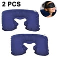 thumbnail image 1 of 2 Pack U-Shaped Portable Inflatable Travel Neck Pillow,Compact Travel Pillows for Airplanes Travel Light Inflatable Neck Pillow Support Head Neck and Lumbar for Traveling ,Home, 1 of 5