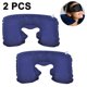 thumbnail image 1 of Paquete de 2 almohadas de viaje inflables portátiles en forma de U para el cuello, almohadas de viaje compactas para aviones, almohada de viaje ligera para el cuello, soporte para cabeza, cuello y, 1 of 8